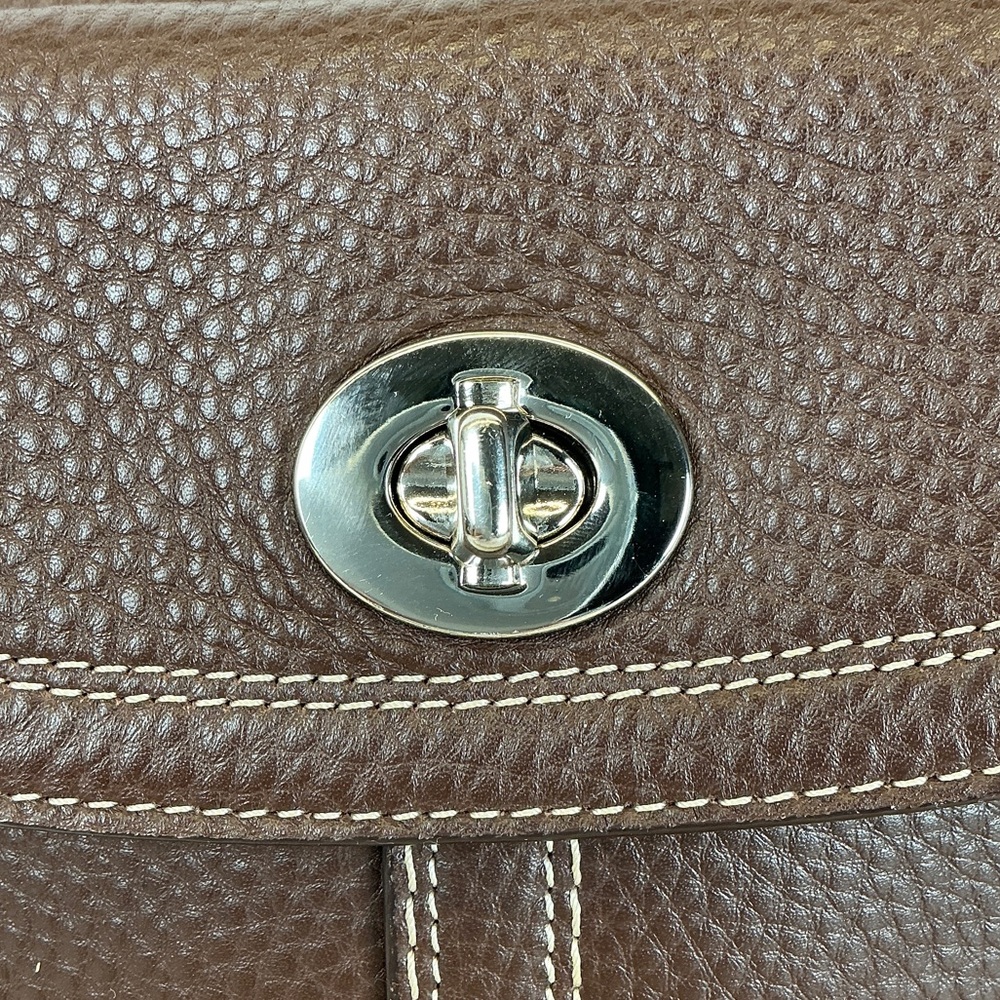 Coach Vintage Dark Chocolate‎ Brown Leather Shoulder Crossbody Bag - Picture 7 of 11